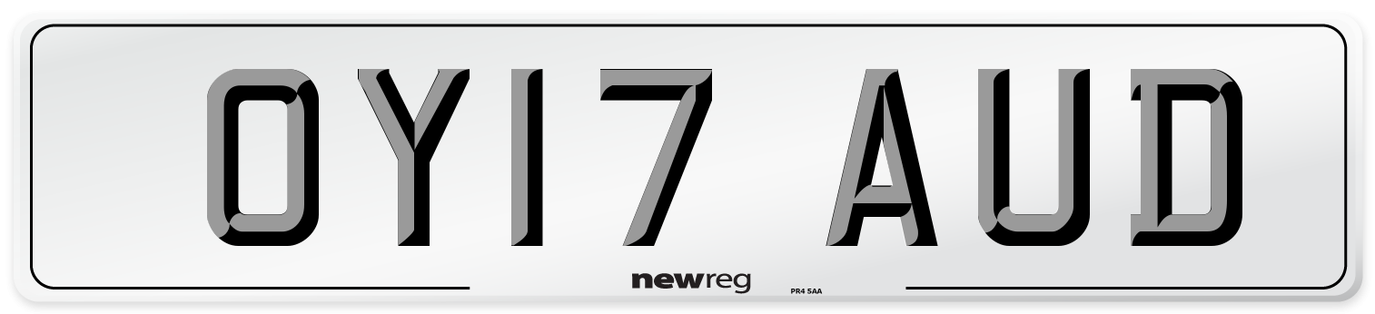 OY17 AUD Number Plate from New Reg